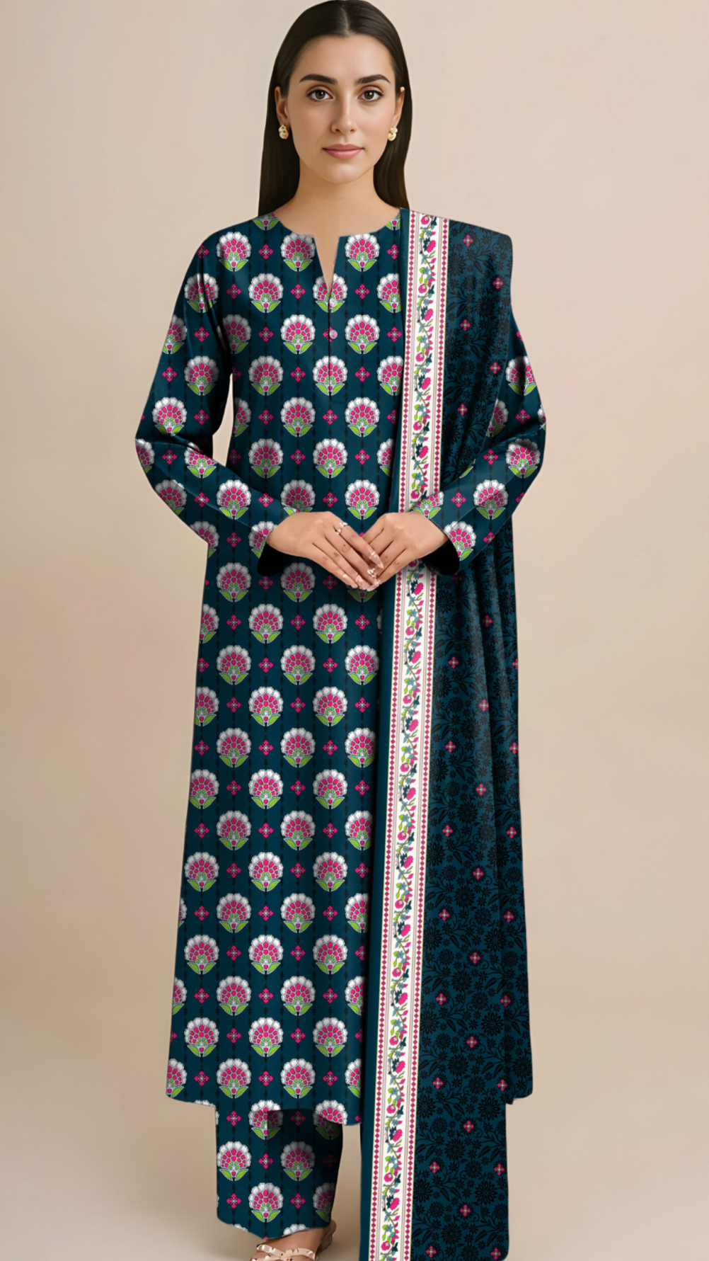 KAYSERIA DIGITAL PRINT LINEN 3PC