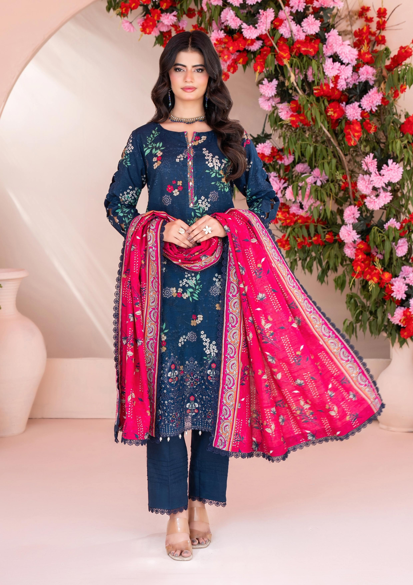 ZESH EMBROIDERED KHADDAR 3PC