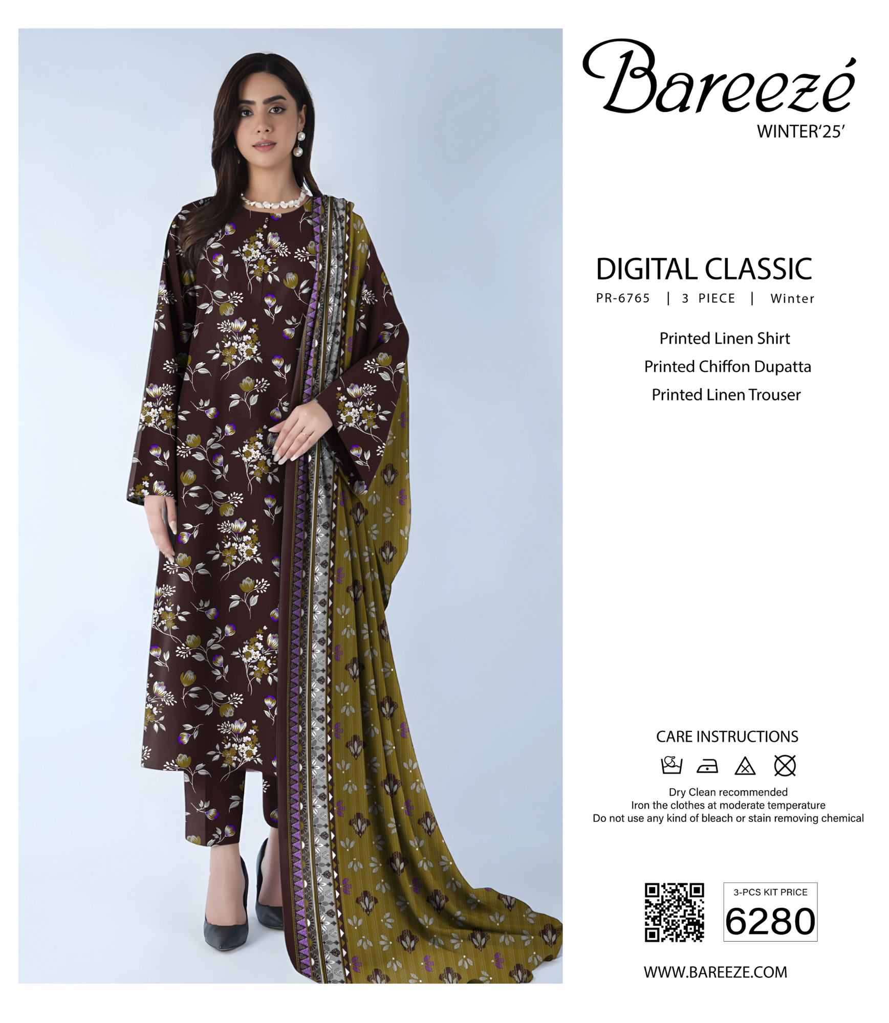 BAREEZE DIGITAL CLASSIC LINEN 3PC