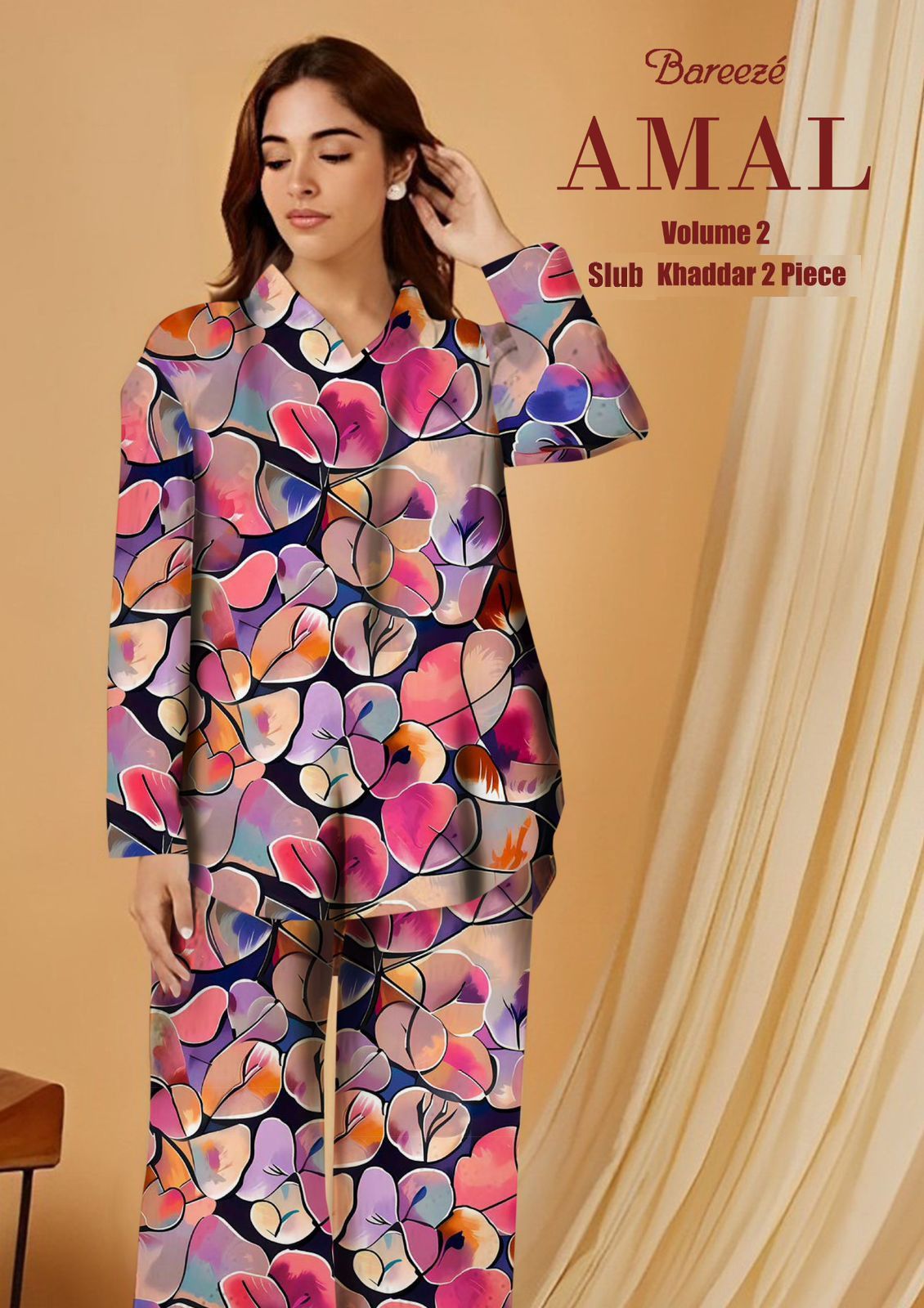 Bareeze Slub Khaddar Print 2PC Vol-2 D-15