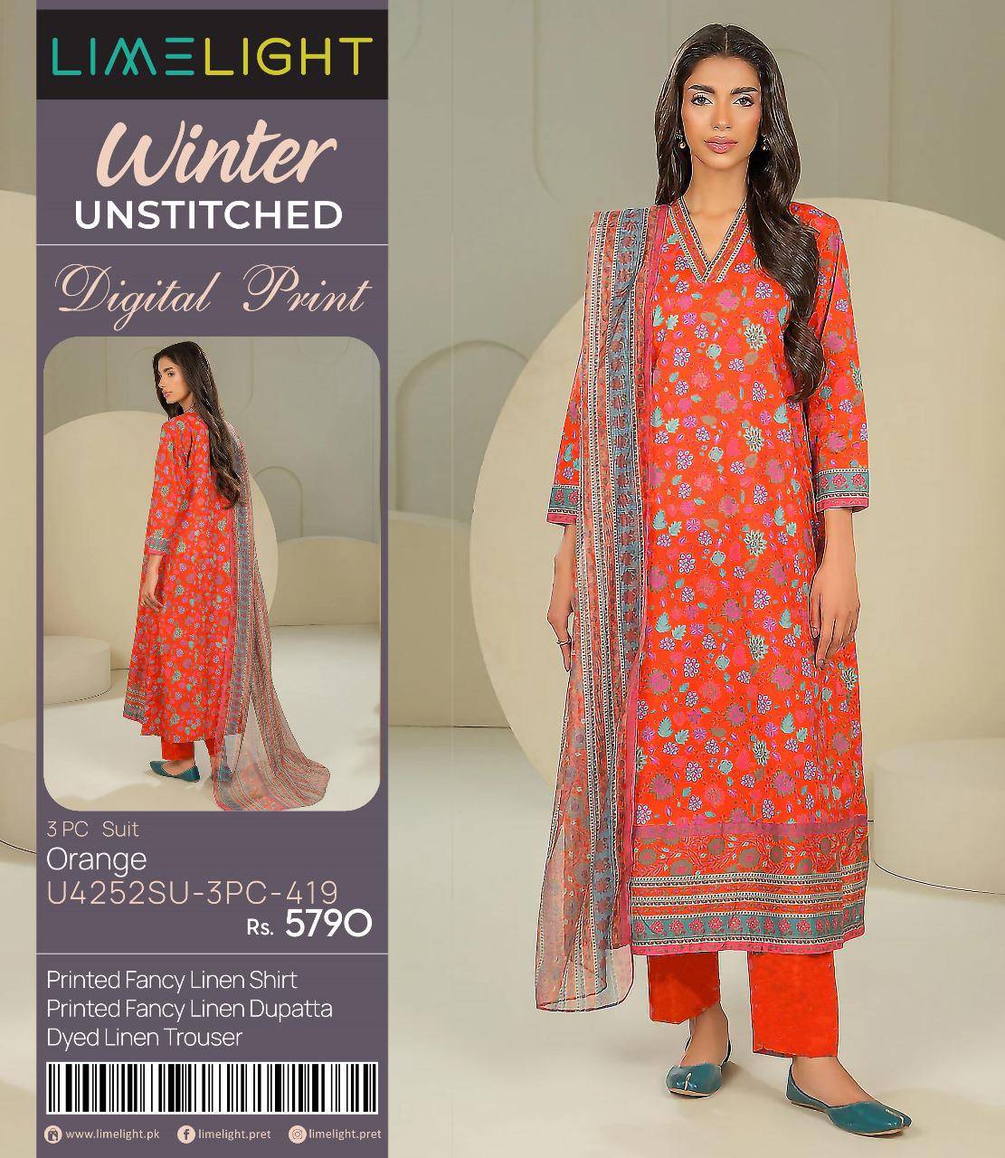 LIMELIGHT  DIGITAL PRINT LINEN  3PC