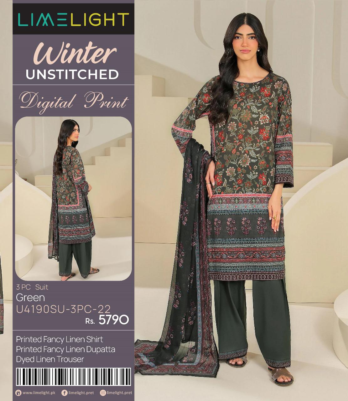 LIMELIGHT  DIGITAL PRINTED LINEN  3PC