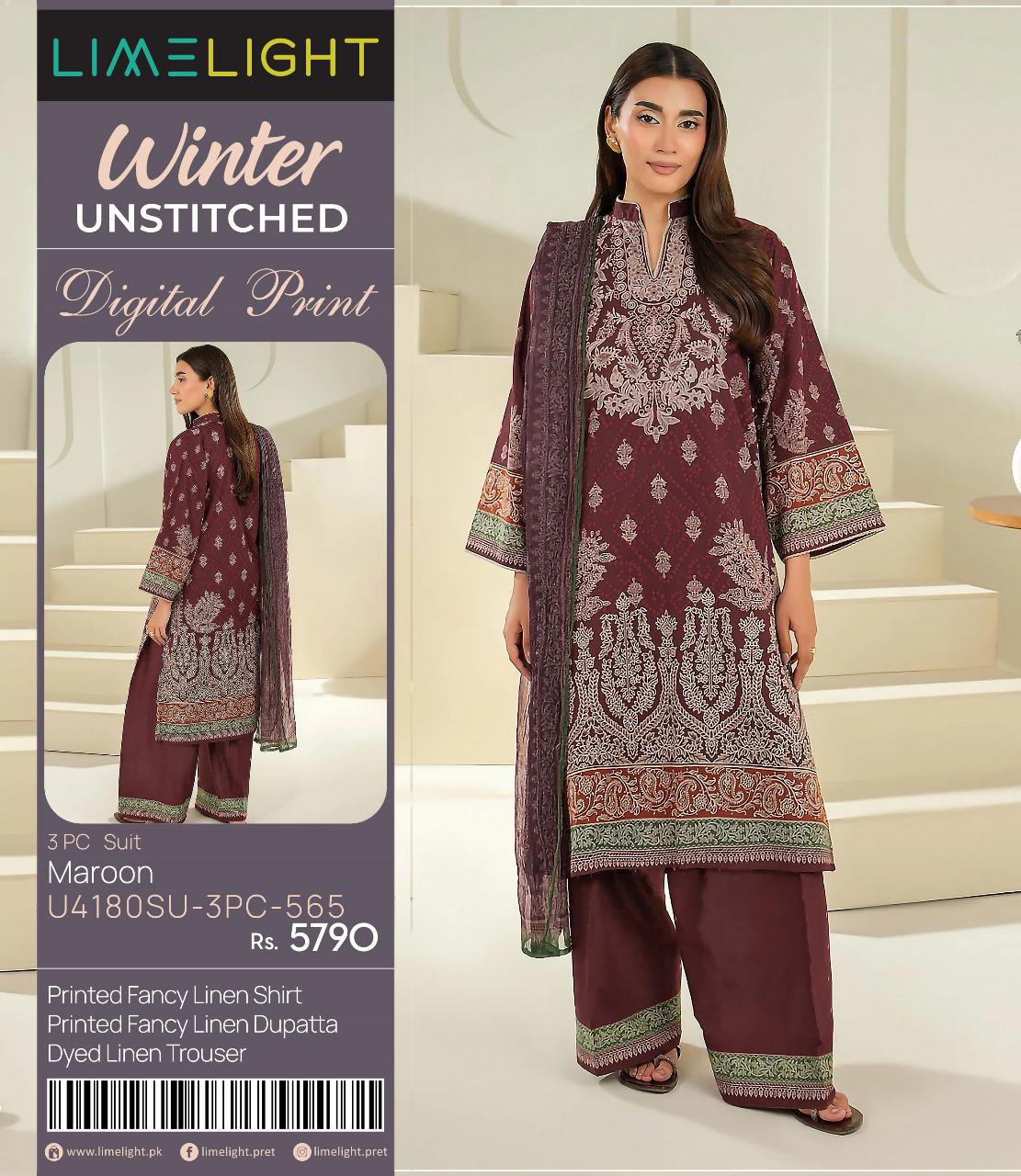 LIMELIGHT  DIGITAL PRINTED LINEN  3PC