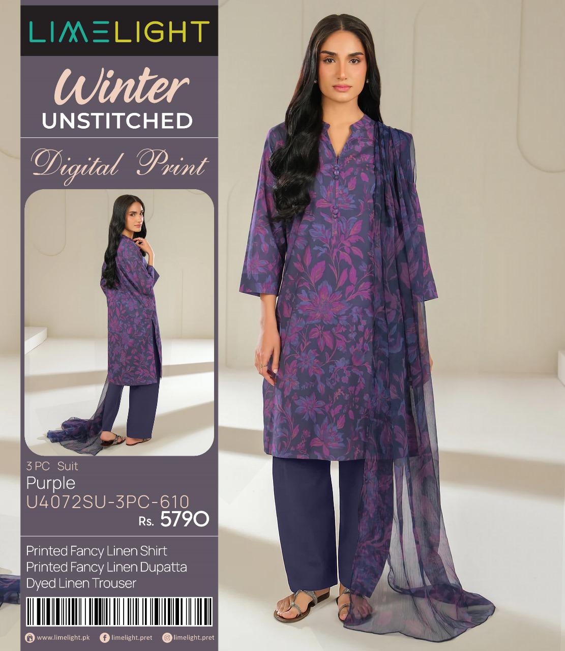 LIMELIGHT  DIGITAL PRINTED LINEN  3PC