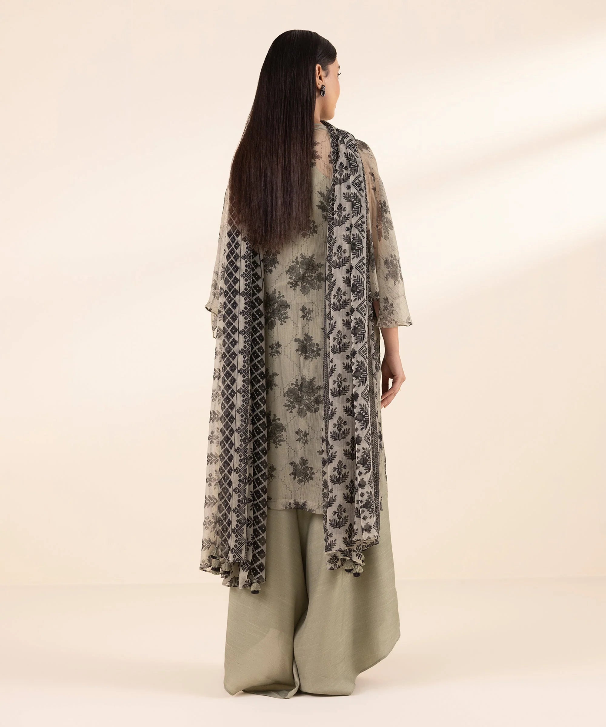 Sapphire Linen Print 3PC Ankara