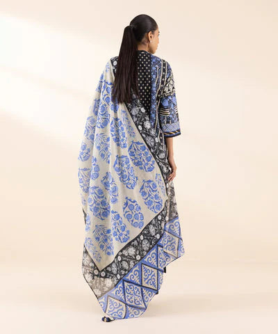 Sapphire Linen Print 3PC Gokce