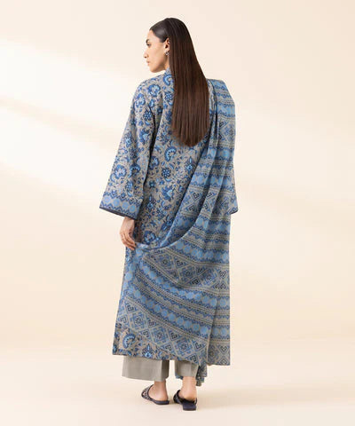 Sapphire Linen Print 3PC Elvan