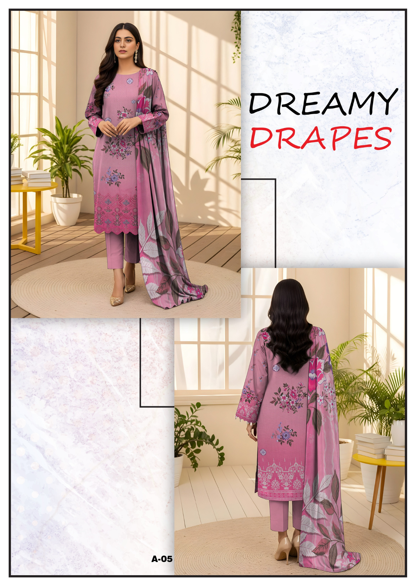 Bareeze Viscous Embroidery Print 3PC | A-5