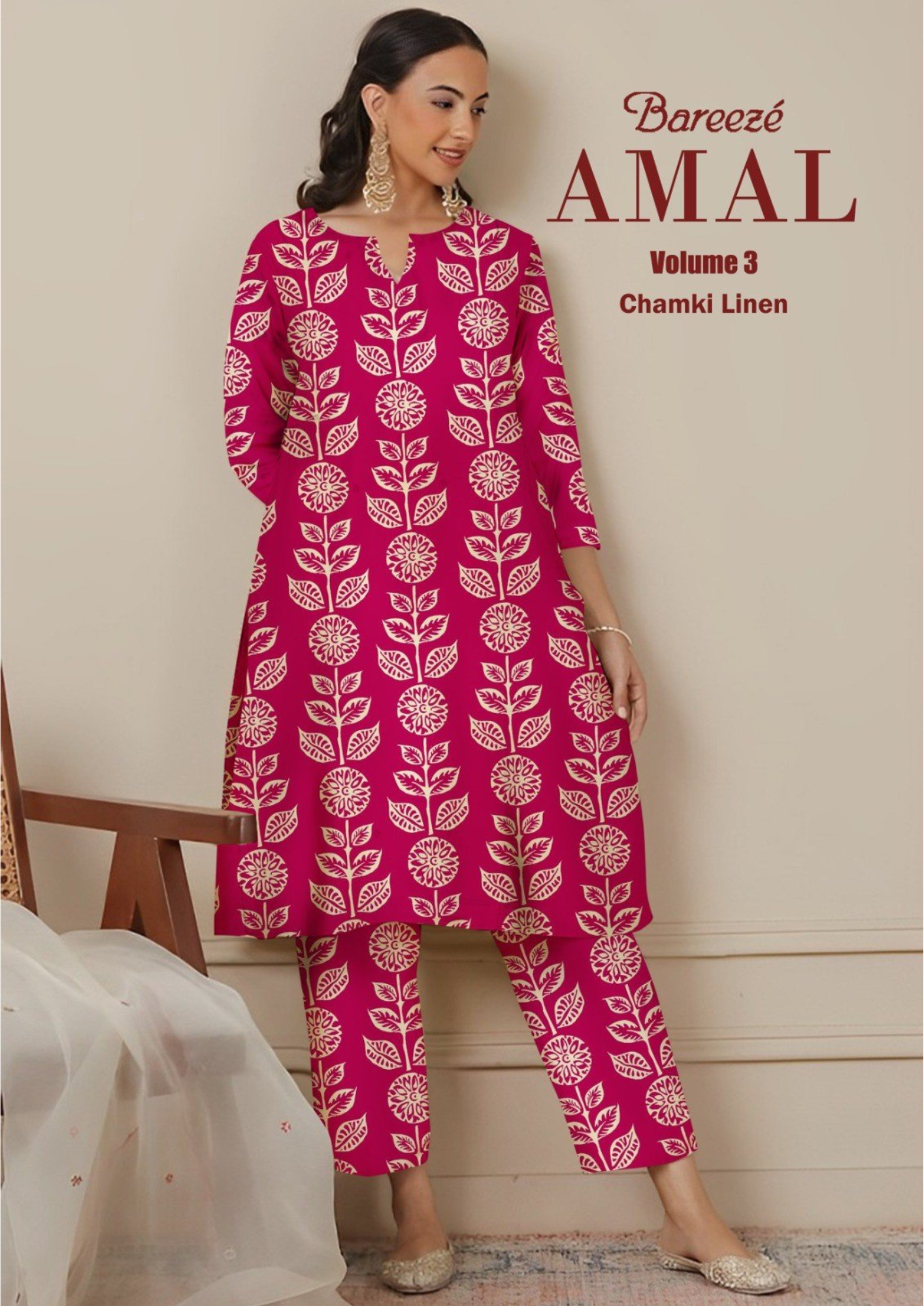 Bareeze Chamki Linen Print 2PC Vol-3