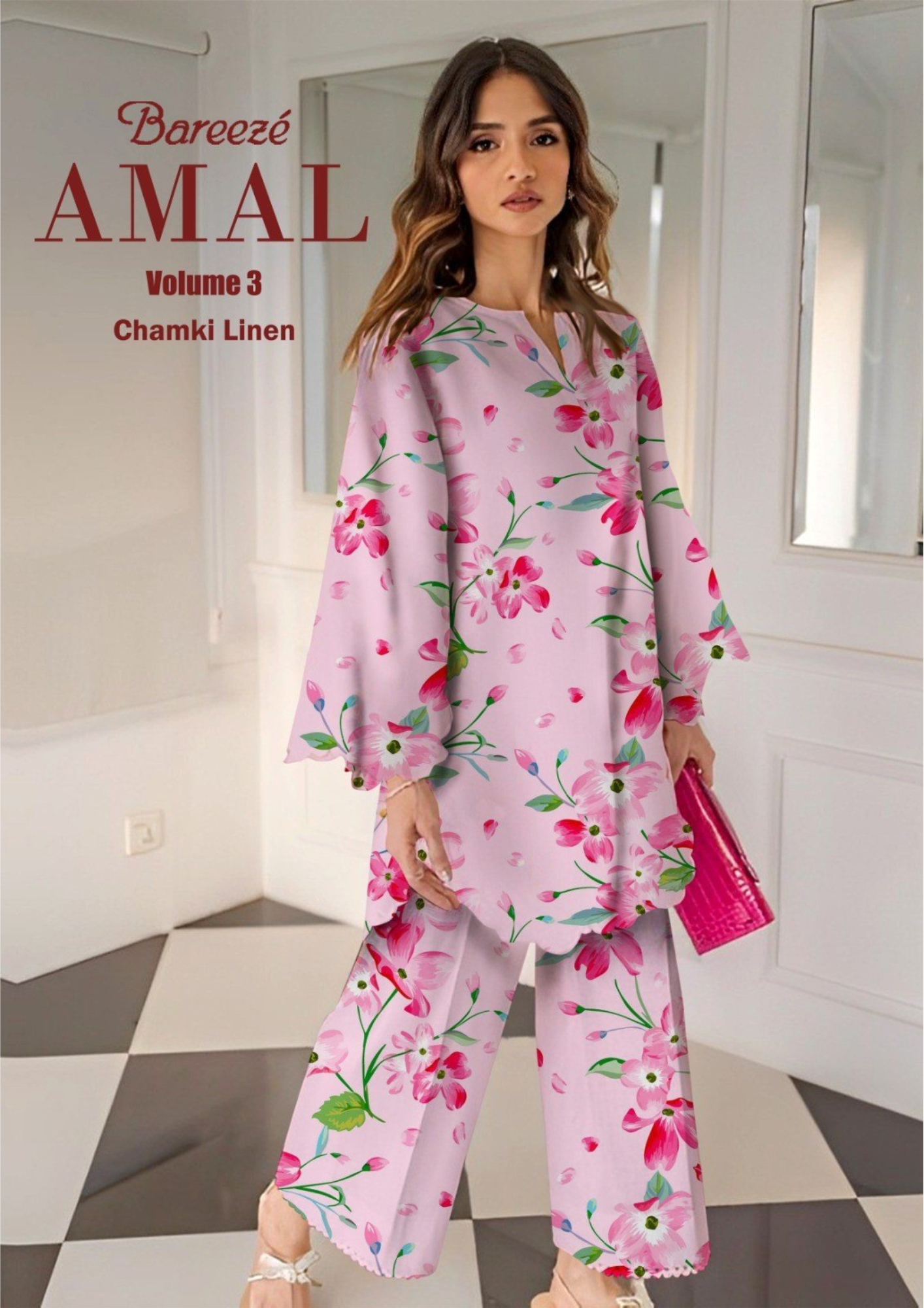 Bareeze Chamki Linen Print 2PC Vol-3