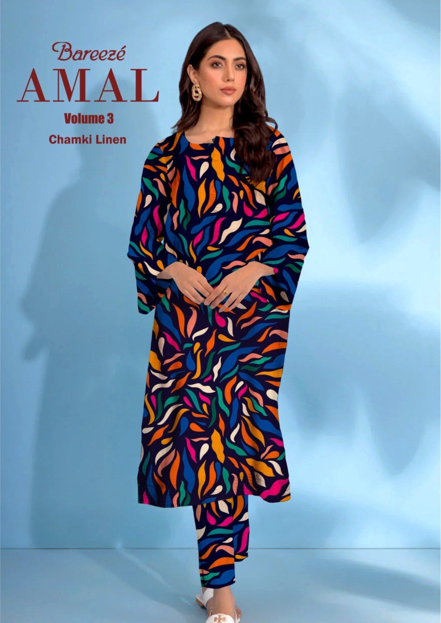 Bareeze Chamki Linen Print 2PC Vol-3