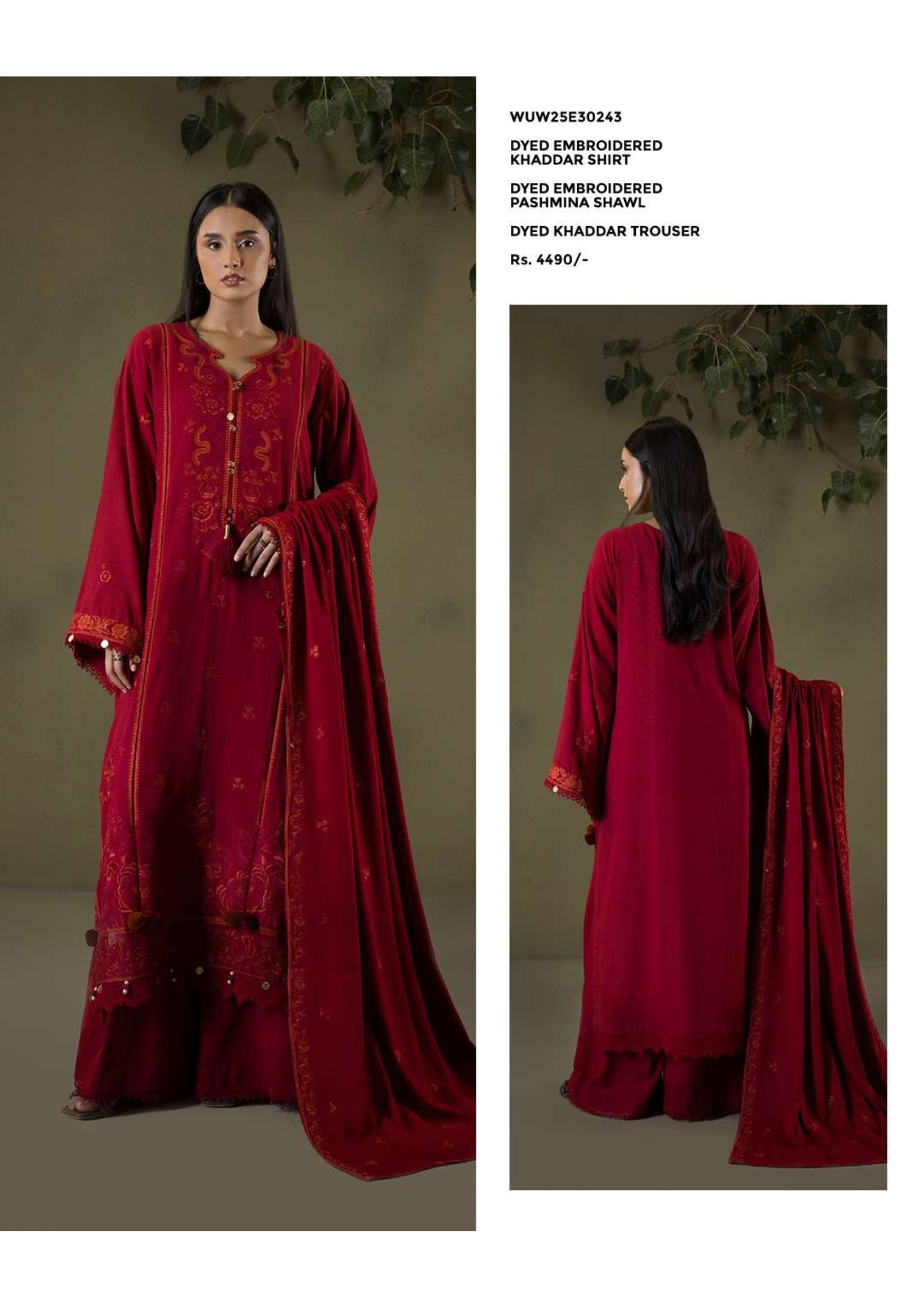 ZELLBURY SIGNATURE EMB KHADDAR 3PC