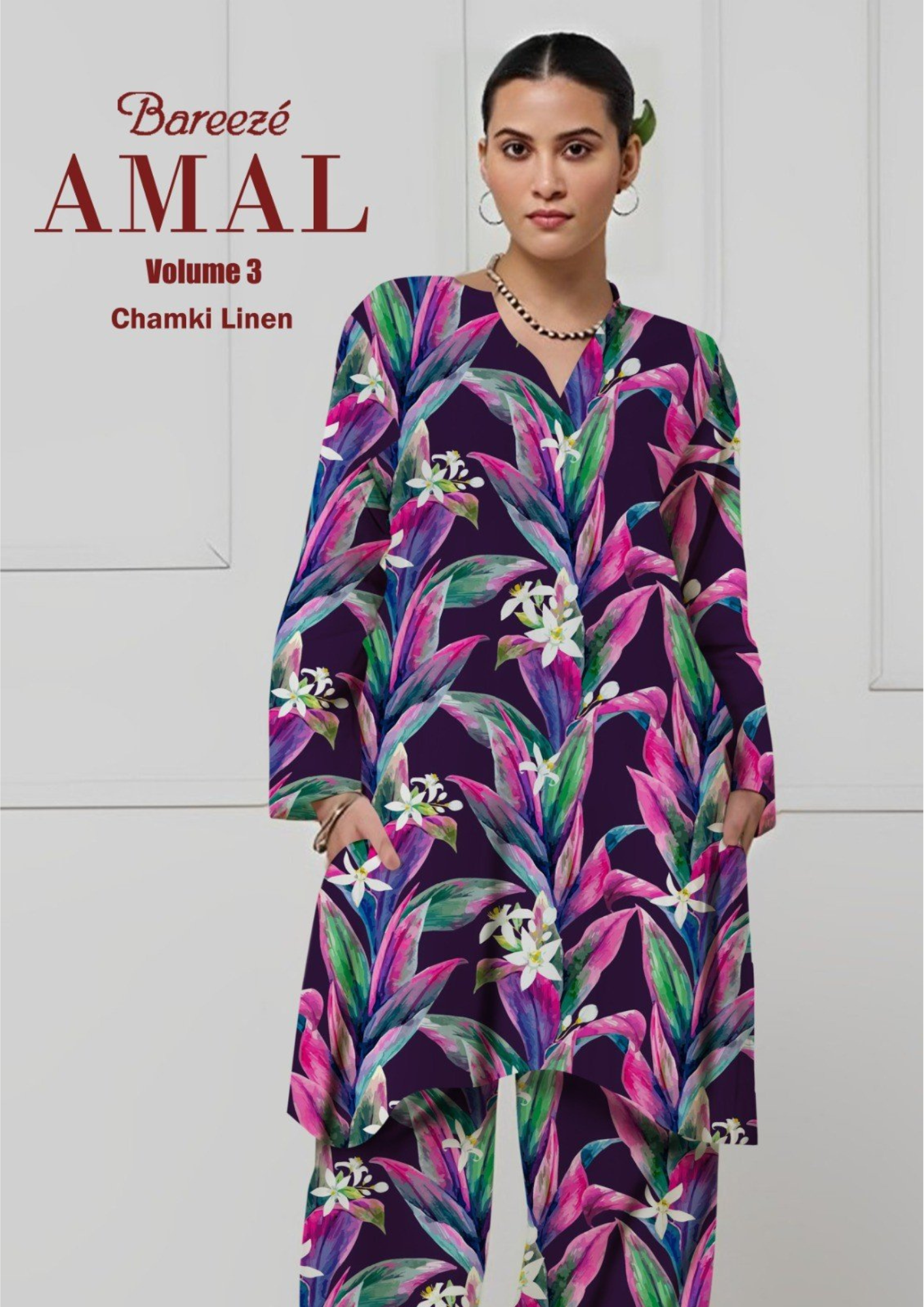 Bareeze Chamki Linen Print 2PC Vol-3
