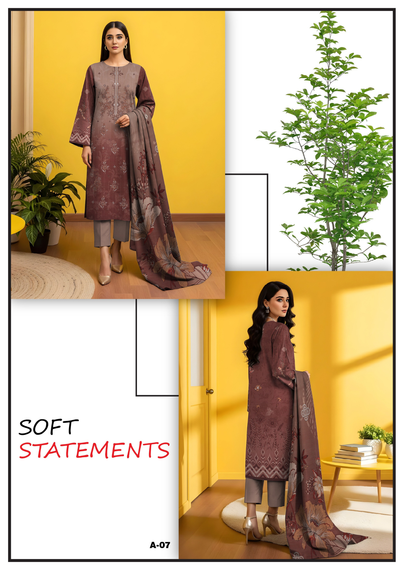 Nishaa Fancy Viscose Embroidery 3PC | A-7