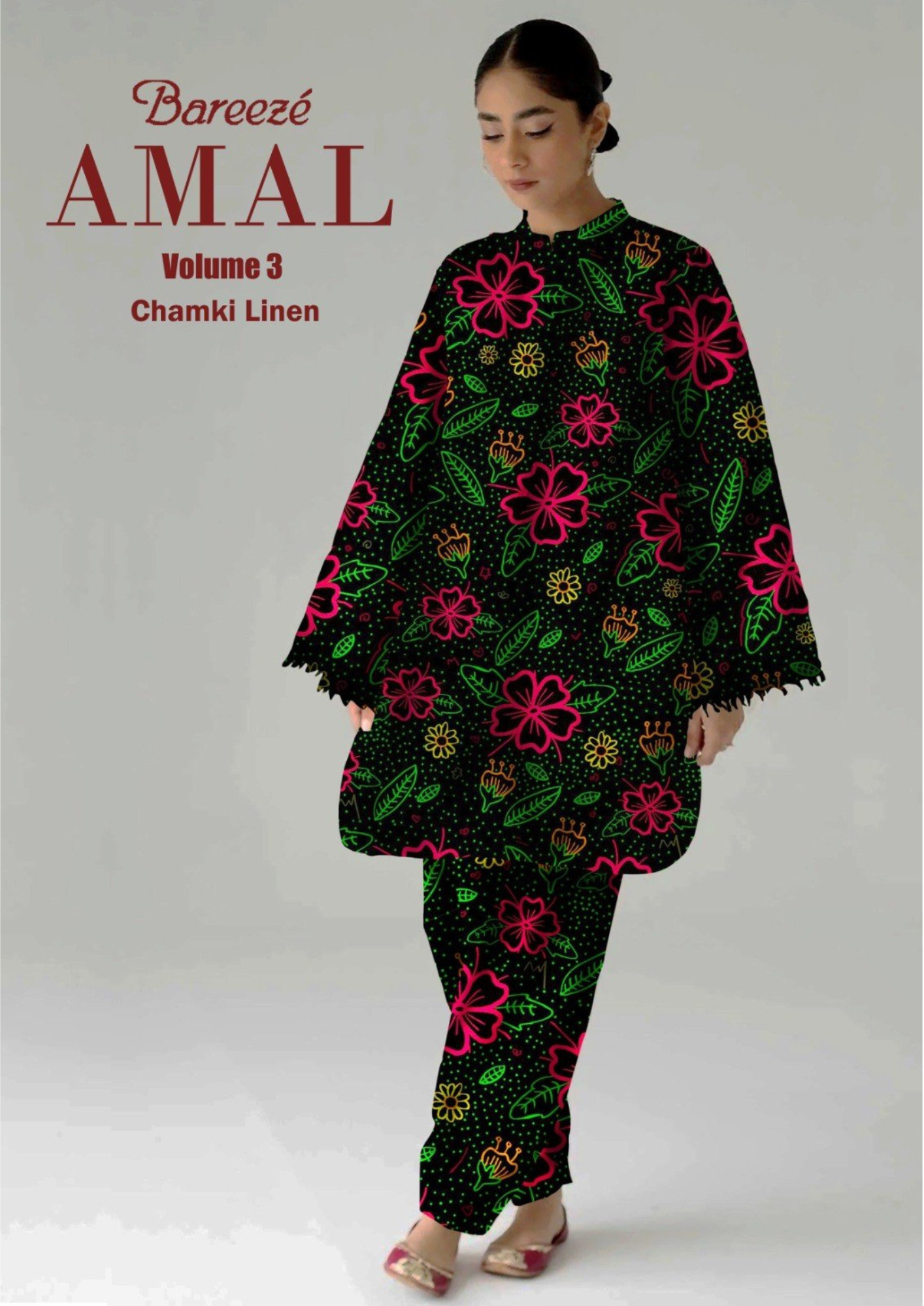 Bareeze Chamki Linen Print 2PC Vol-3
