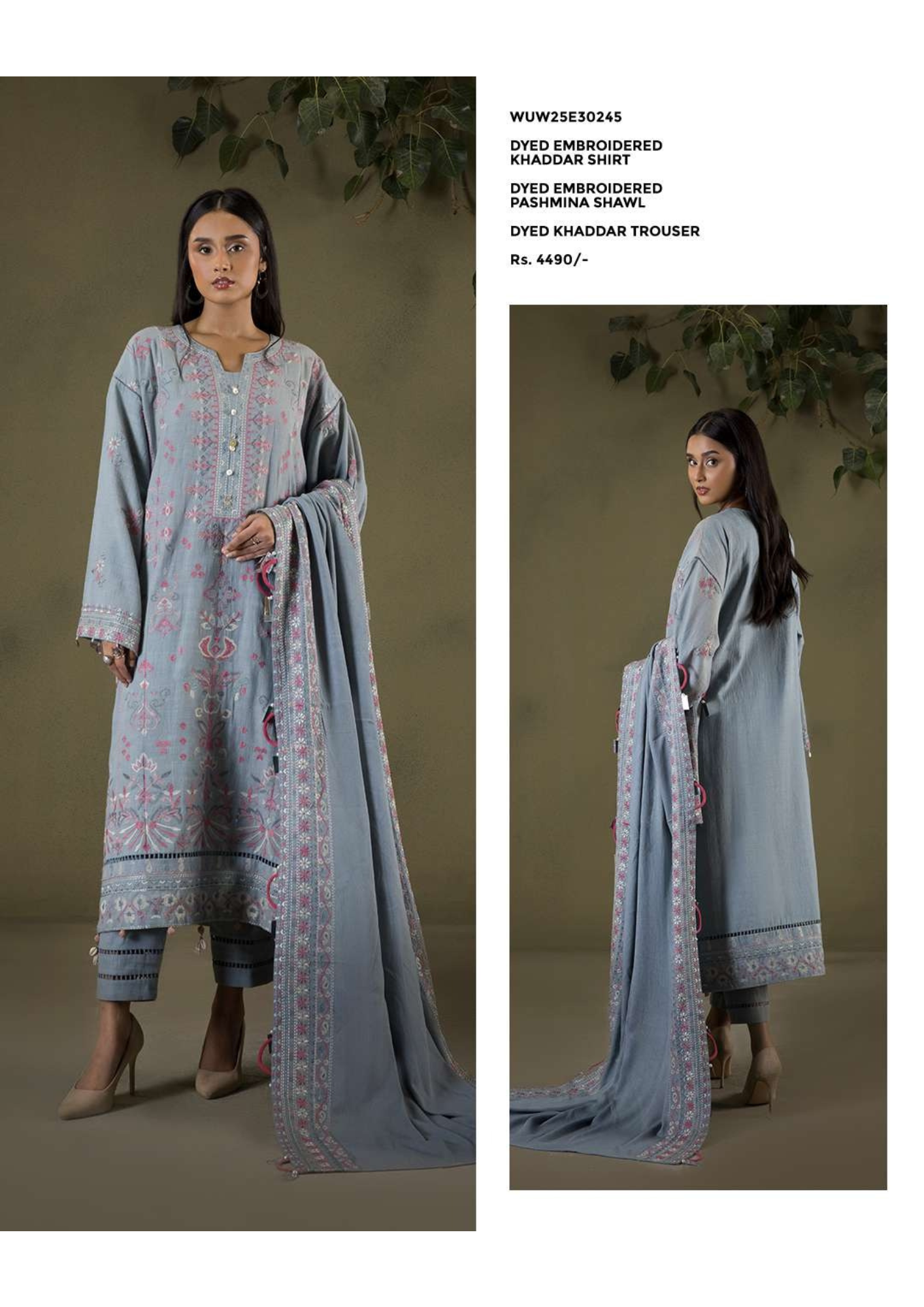 ZELLBURY SIGNATURE EMB KHADDAR 3PC