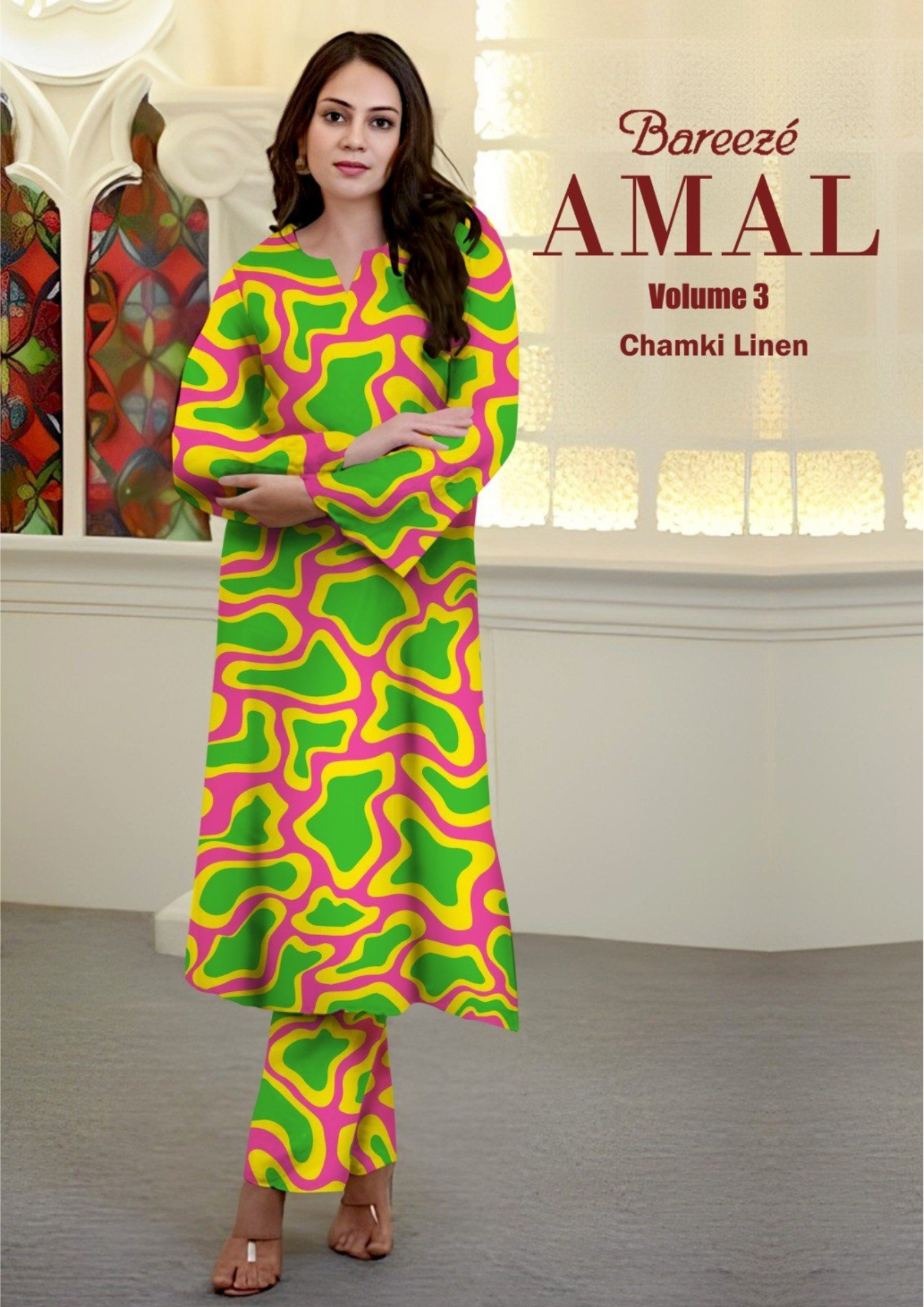 Bareeze Chamki Linen Print 2PC Vol-3