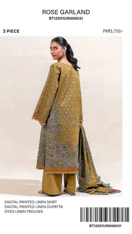 Beechtree Digital Printed Linen 3PC | BT12501UN006031