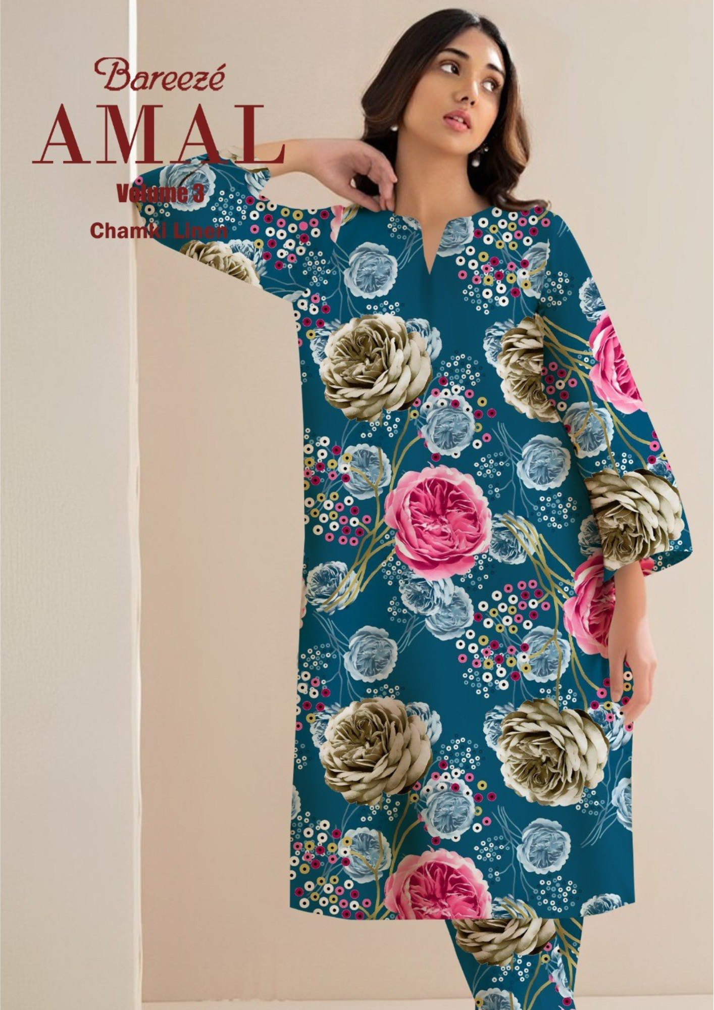 Bareeze Chamki Linen Print 2PC Vol-3
