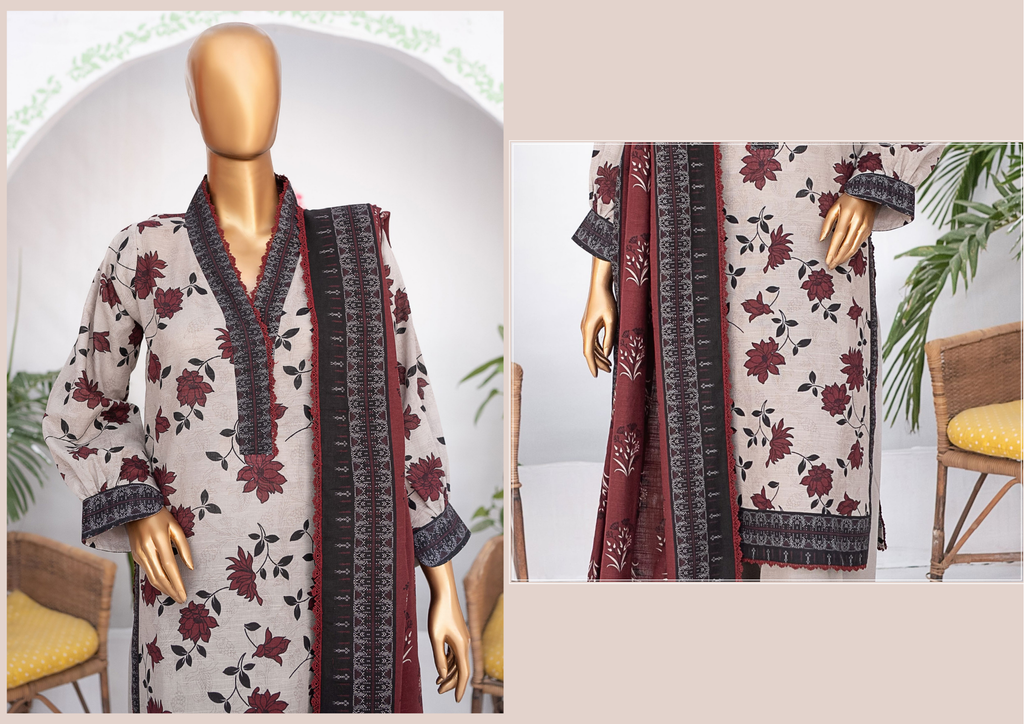 MEHAK PEINTED KHADDAR 3PC