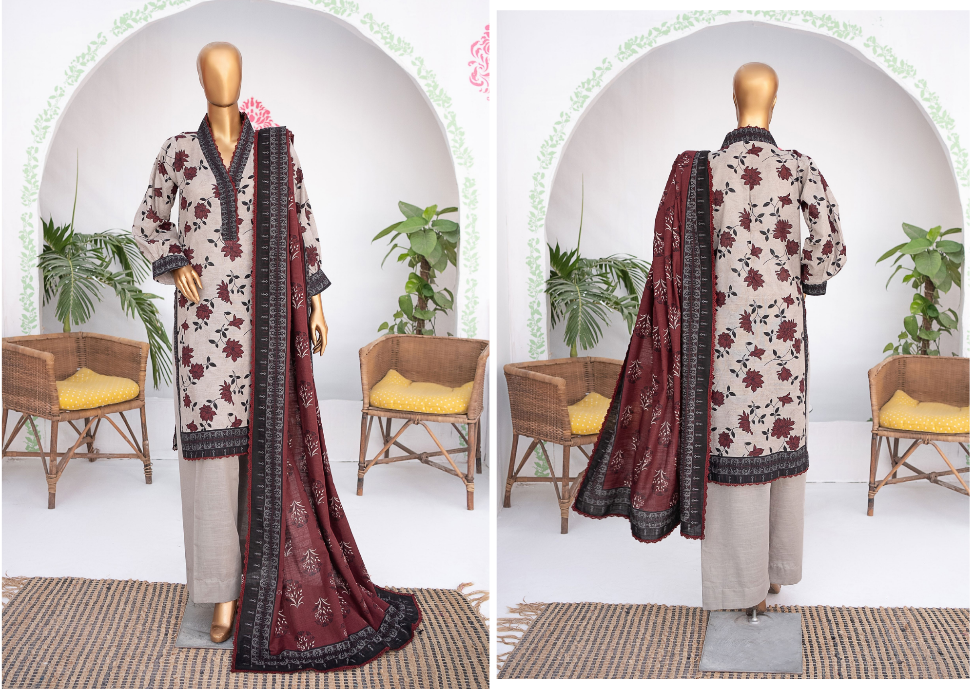 MEHAK PEINTED KHADDAR 3PC