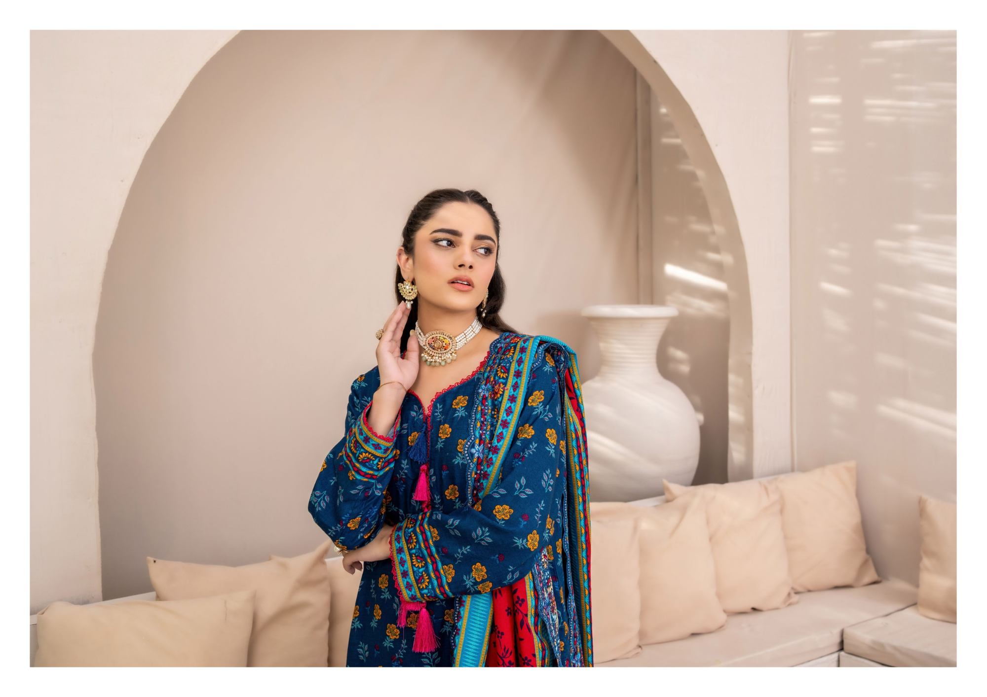 ZESH PRINTED EMB KHADDAR 3PC