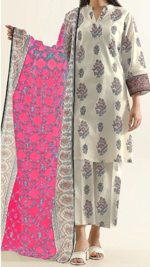 Saya Premium Fancy Linen 3PC D-2