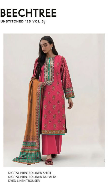 Beechtree Digital Printed Linen 3PC | BT12501UN006216