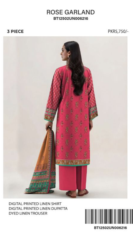 Beechtree Digital Printed Linen 3PC | BT12501UN006216