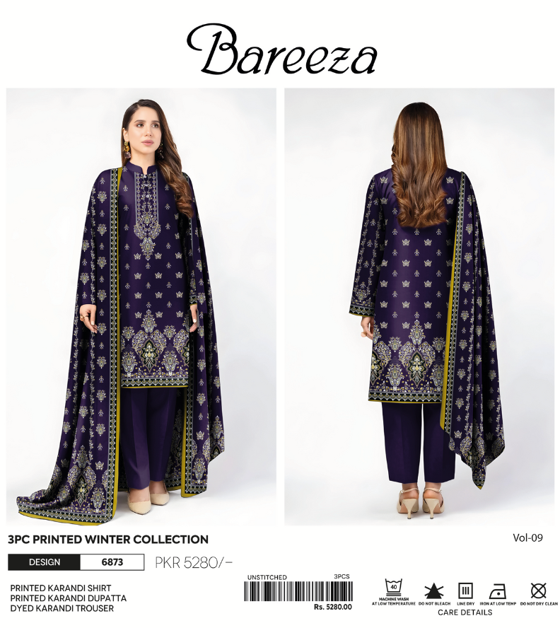 BAREEZA PRINTED KARANDI 3PC