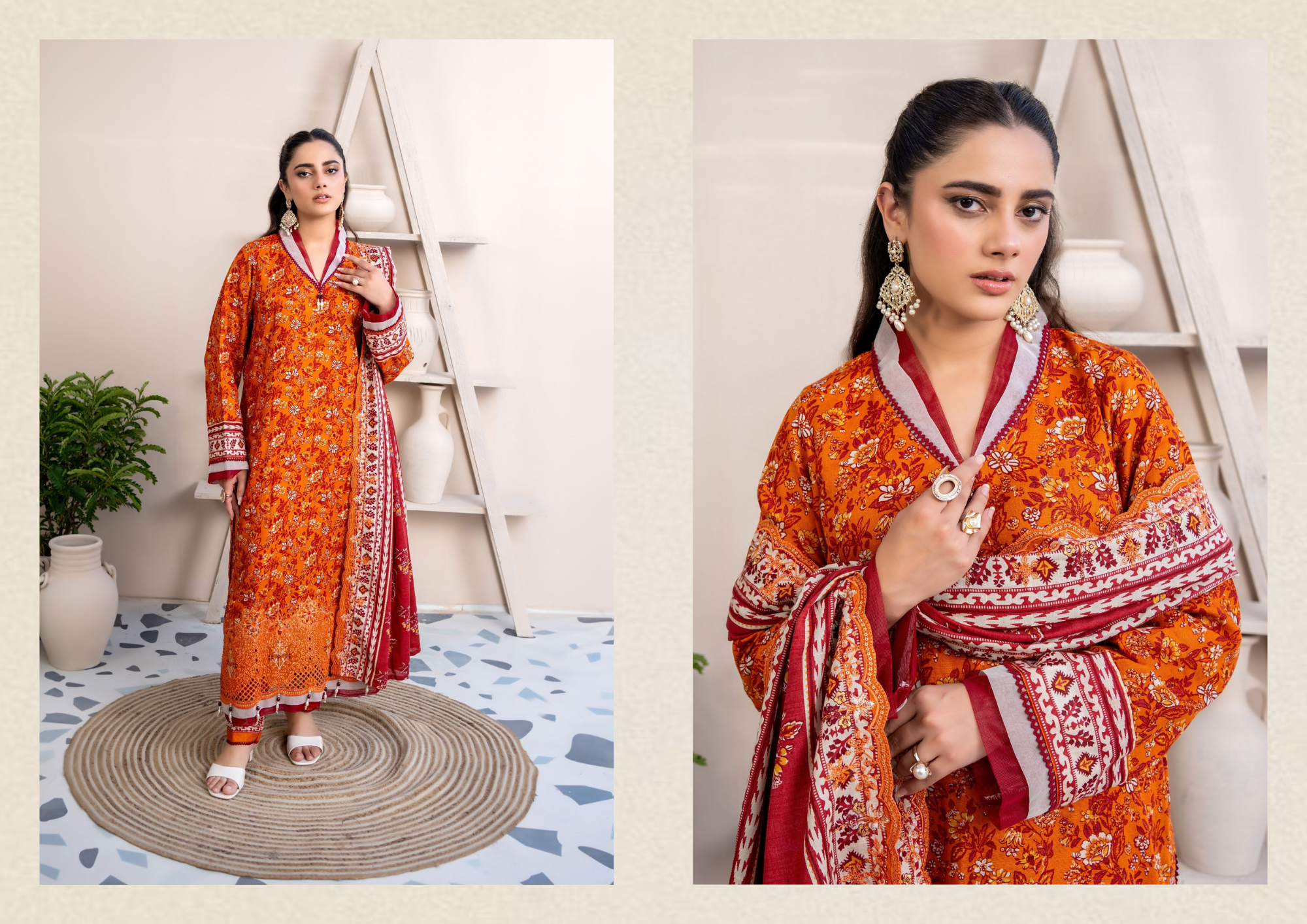 ZESH PRINTED EMB KHADDAR 3PC