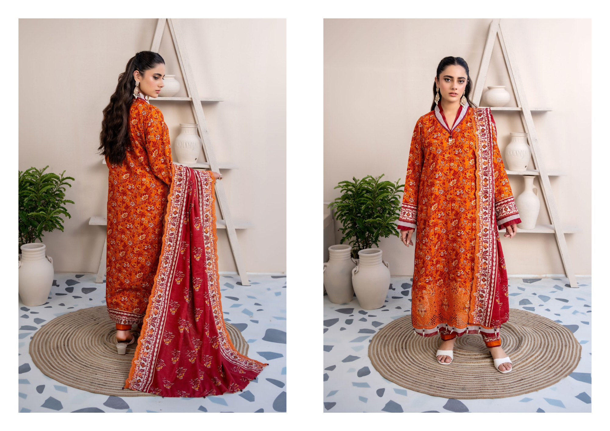 ZESH PRINTED EMB KHADDAR 3PC