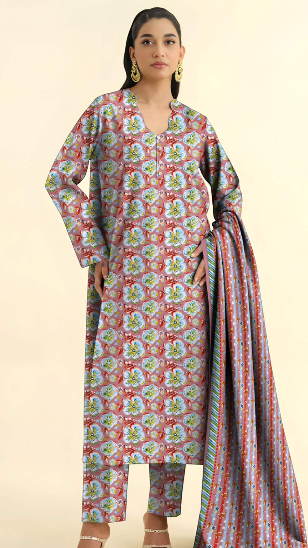 KAYSERIA DIGITAL PRINT LINEN 3PC