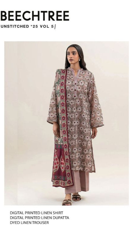 Beechtree Digital Printed Linen 3PC | BT12501UN007072