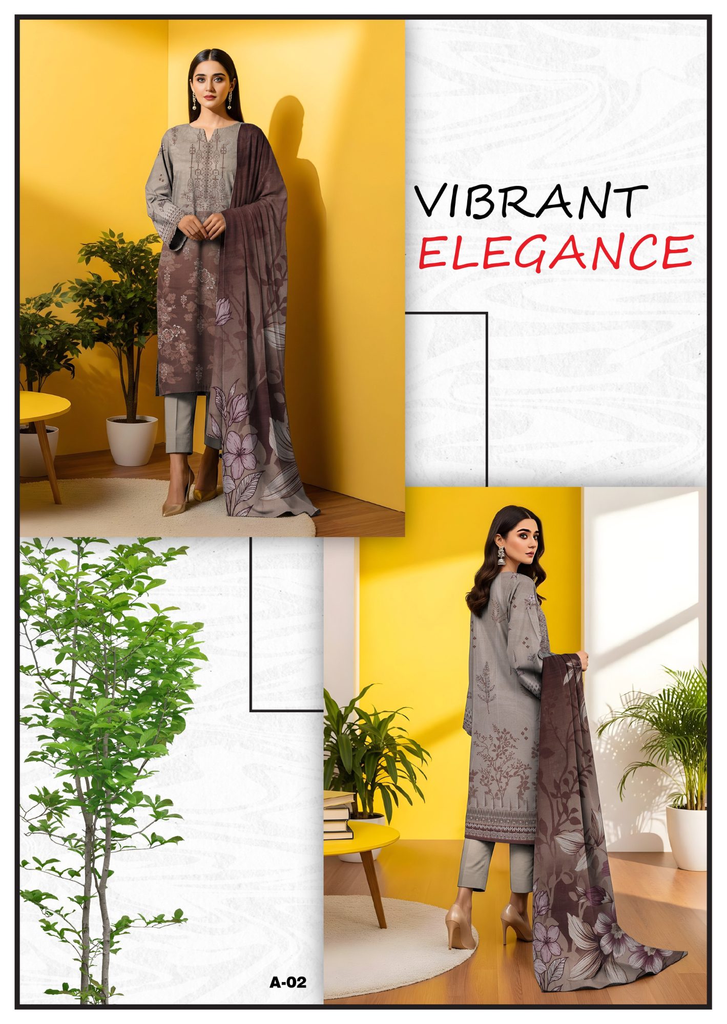Nishaa Fancy Viscose Embroidery 3PC | A-2