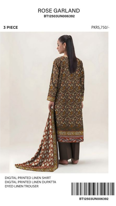 Beechtree Digital Printed Linen 3PC | BT12501UN006392