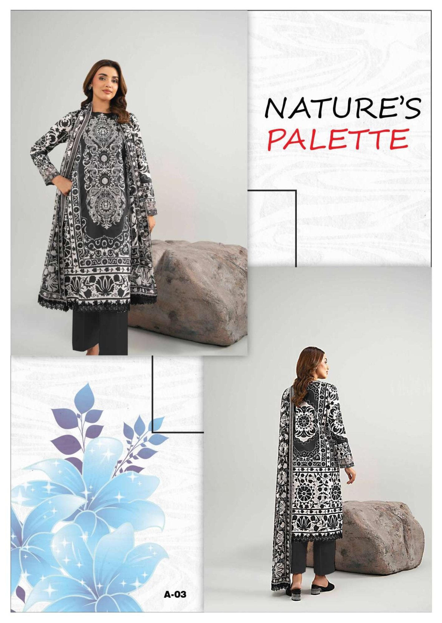 Nishat Karandi Print 3PC | 42502036-R