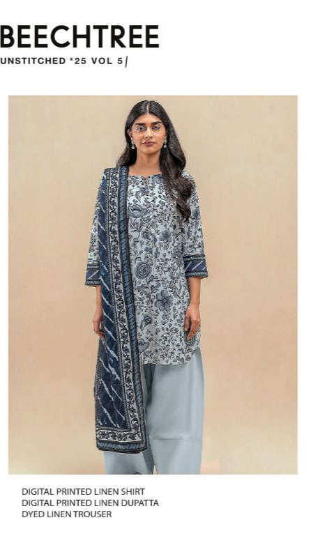 Beechtree Digital Printed Linen 3PC | BT12501UN006044