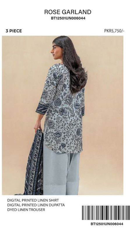 Beechtree Digital Printed Linen 3PC | BT12501UN006044