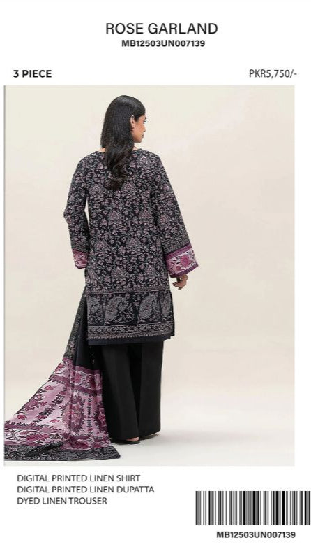 Beechtree Digital Printed Linen 3PC | BT12501UN007139
