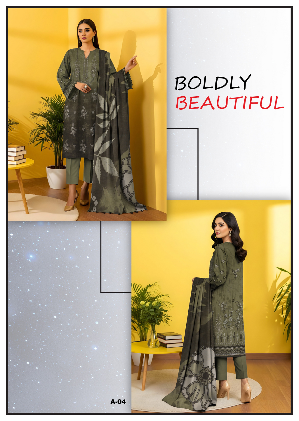 Nishaa Fancy Viscose Embroidery 3PC | A-4