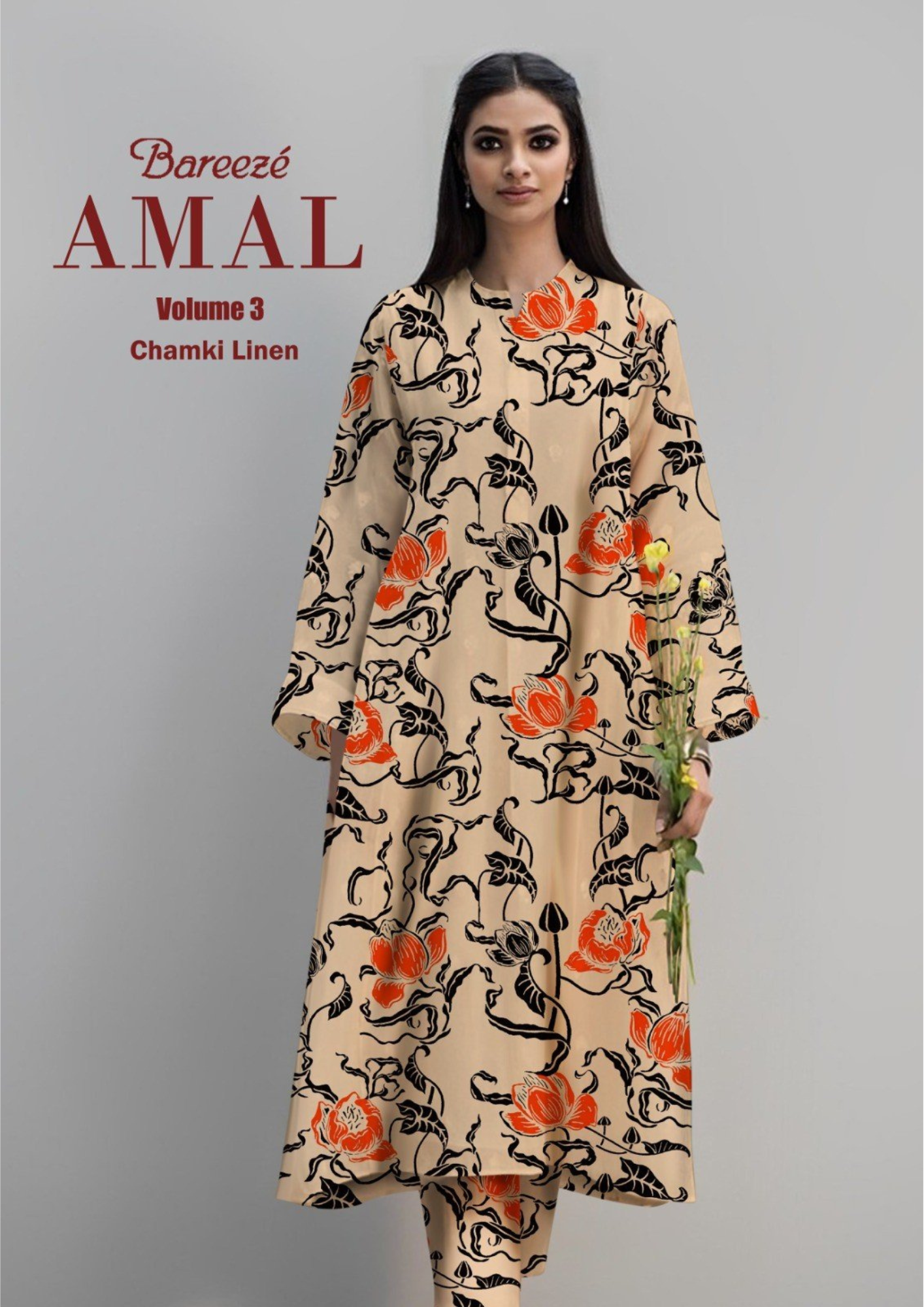 Bareeze Chamki Linen Print 2PC Vol-3