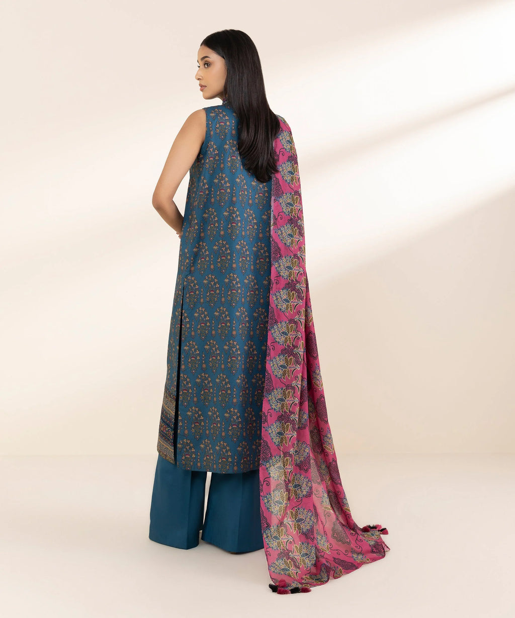 Sapphire Linen Print 3PC Senay