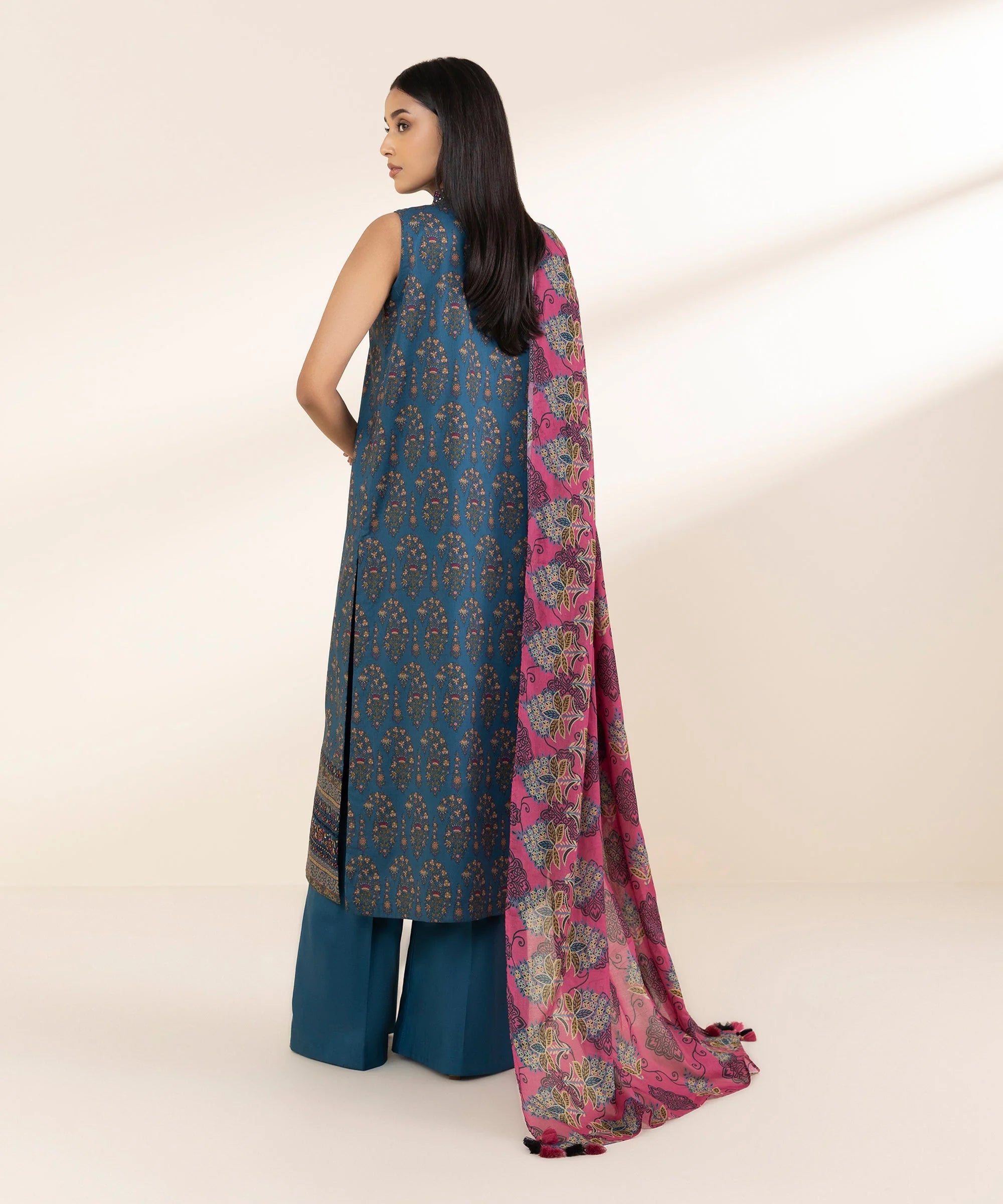 Sapphire Linen Print 3PC Senay