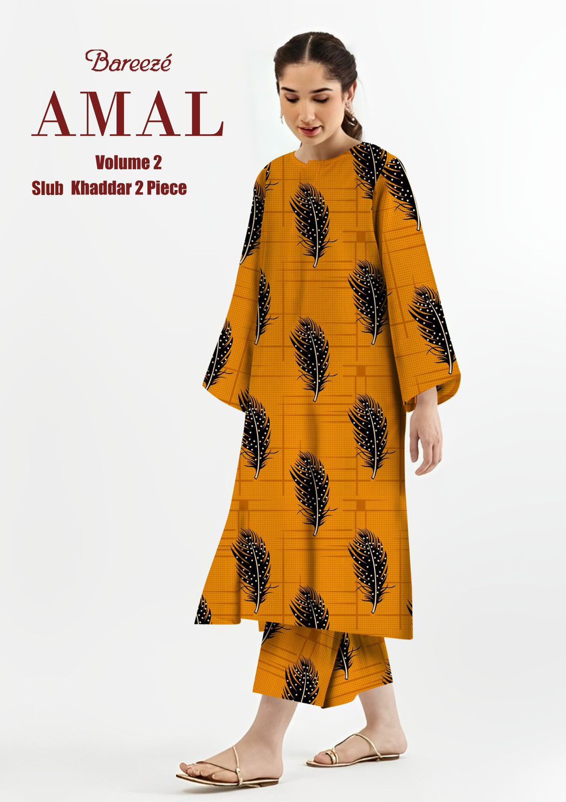 Bareeze Slub Khaddar Print 2PC Vol-2 D-2
