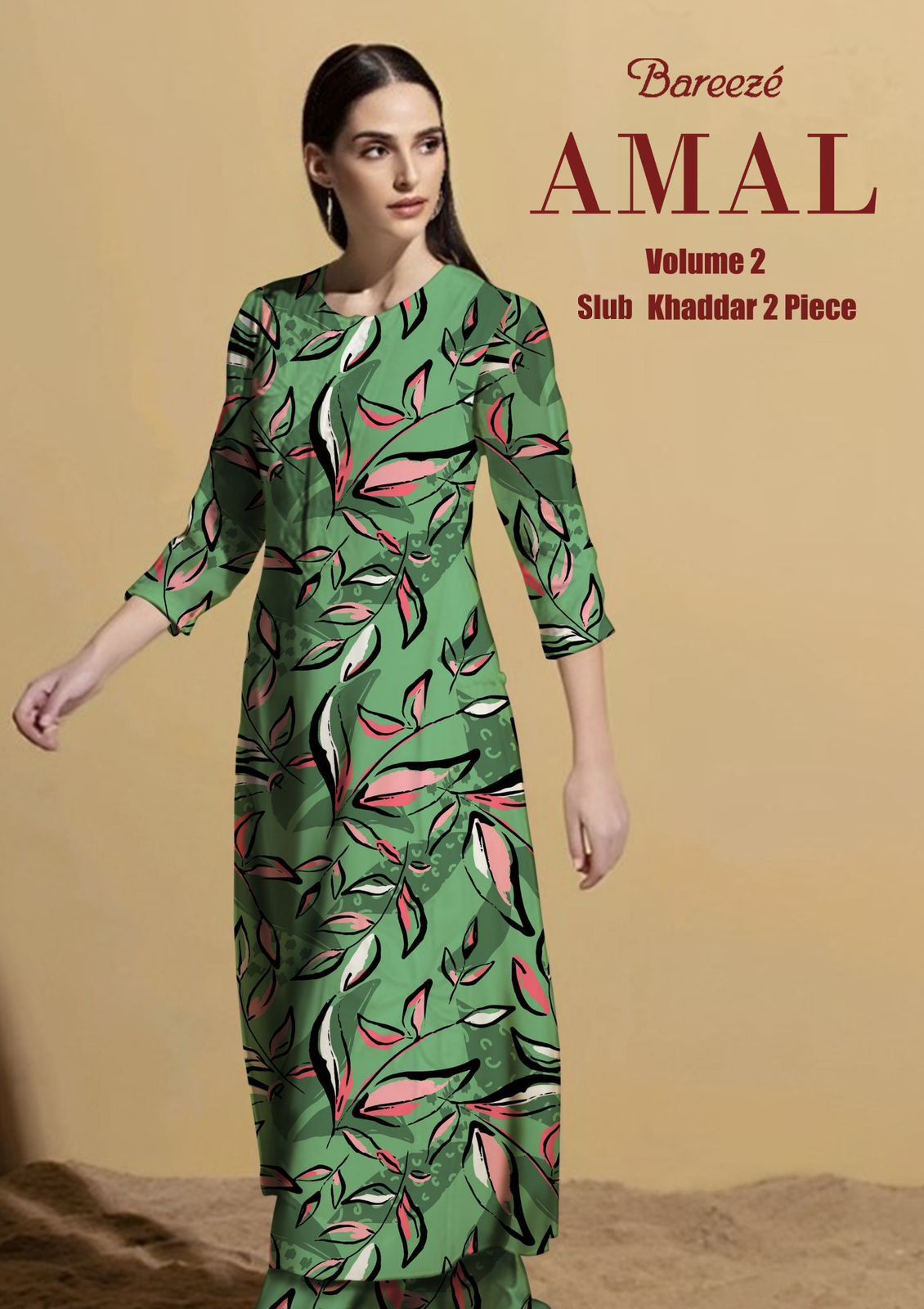 Bareeze Slub Khaddar Print 2PC Vol-2 D-8