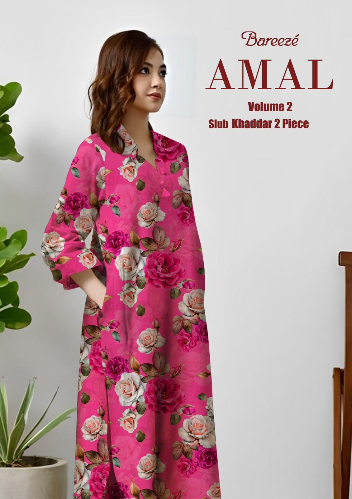Bareeze Slub Khaddar Print 2PC Vol-2 D-9