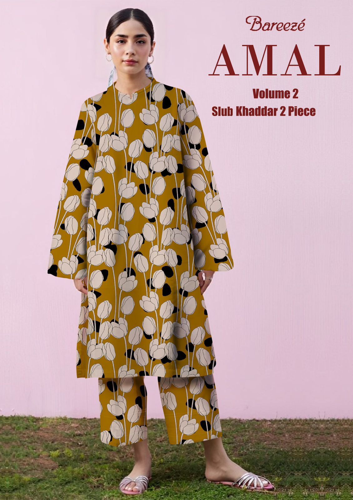 Bareeze Slub Khaddar Print 2PC Vol-2 D-12