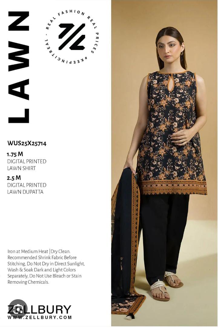 ZELLBURY DIGITAL PRINTED COTTON 2PC