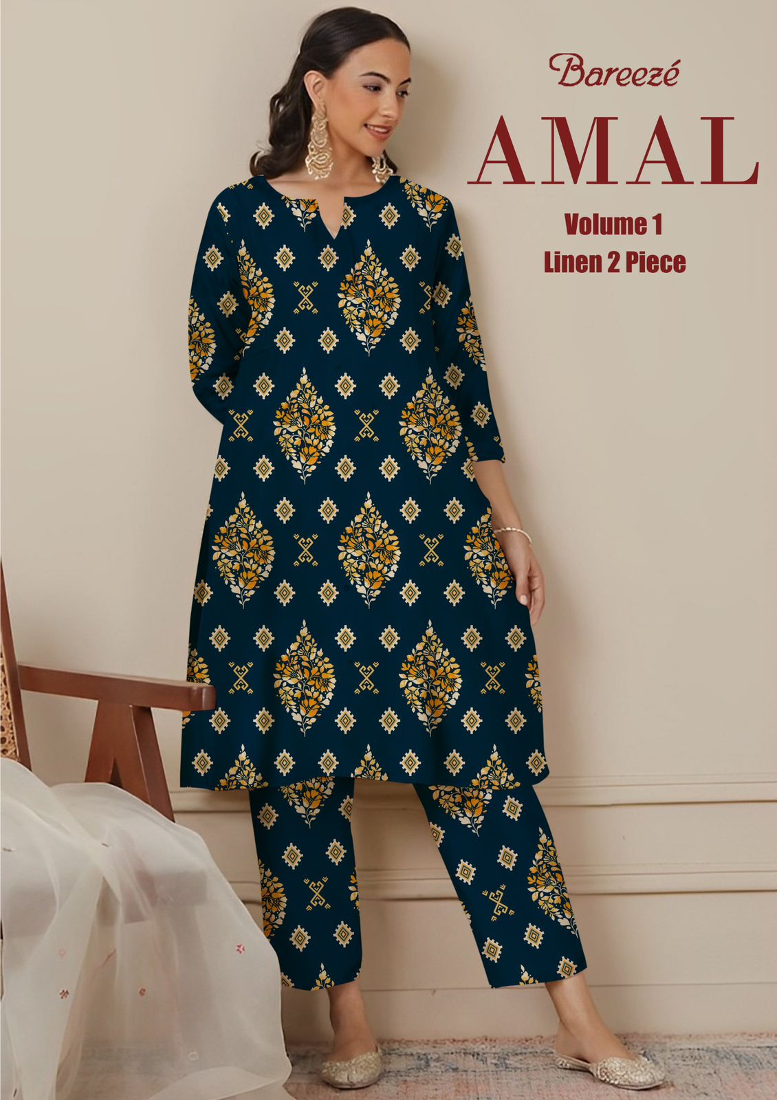 Bareeze Linen Print 2PC Vol-1 D-5